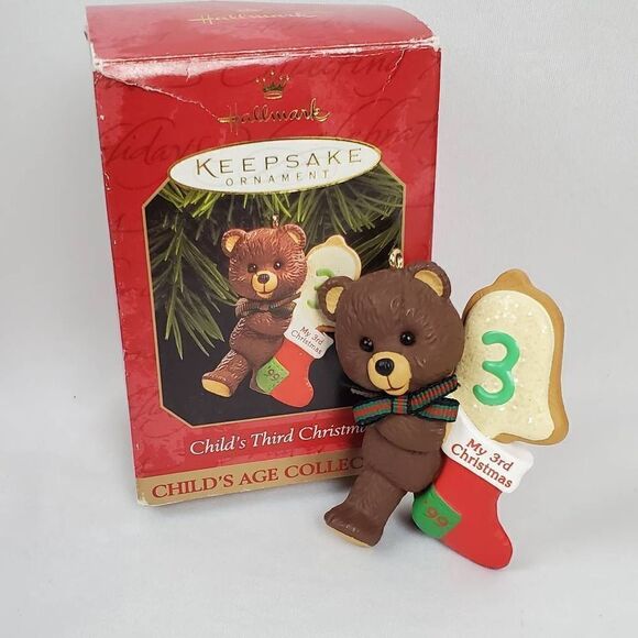 1999 vintage baby's Third christmas ornament | hallmark keepsake ornaments in th - Picture 1 of 1